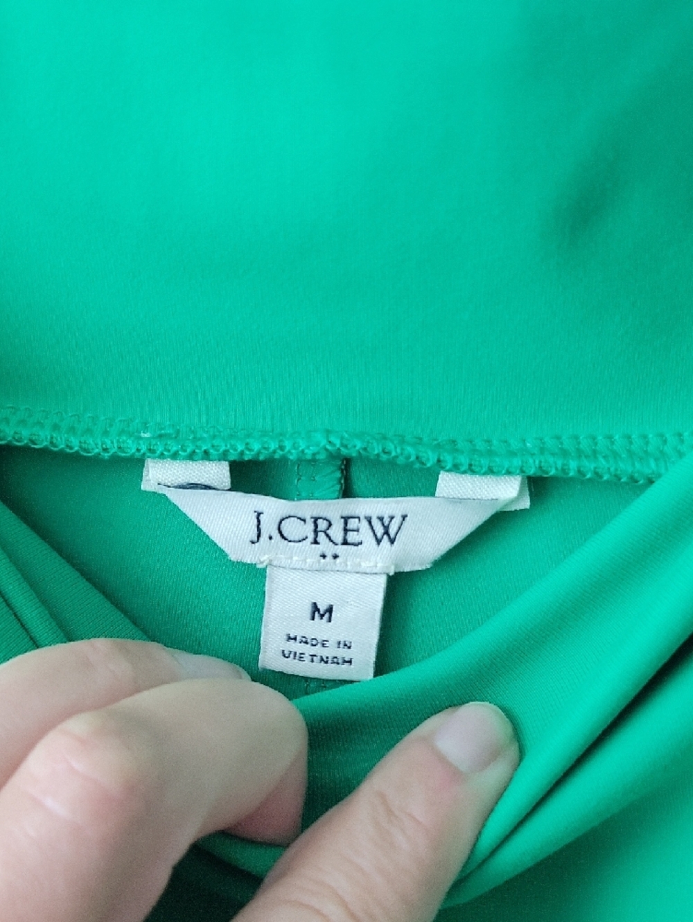 J. Crew Bright Green Scalloped Skater Skirt - Picture 4 of 5